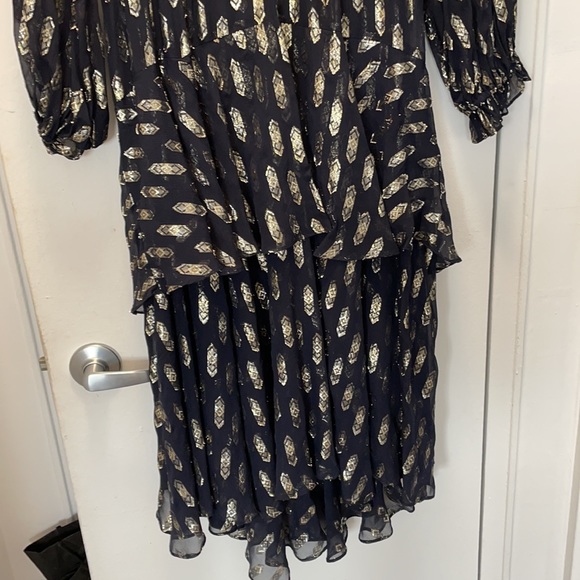 LoveShackFancy navy & gold brand new dress - Picture 7 of 9
